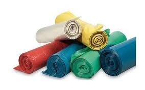 Garbage bags in various colours